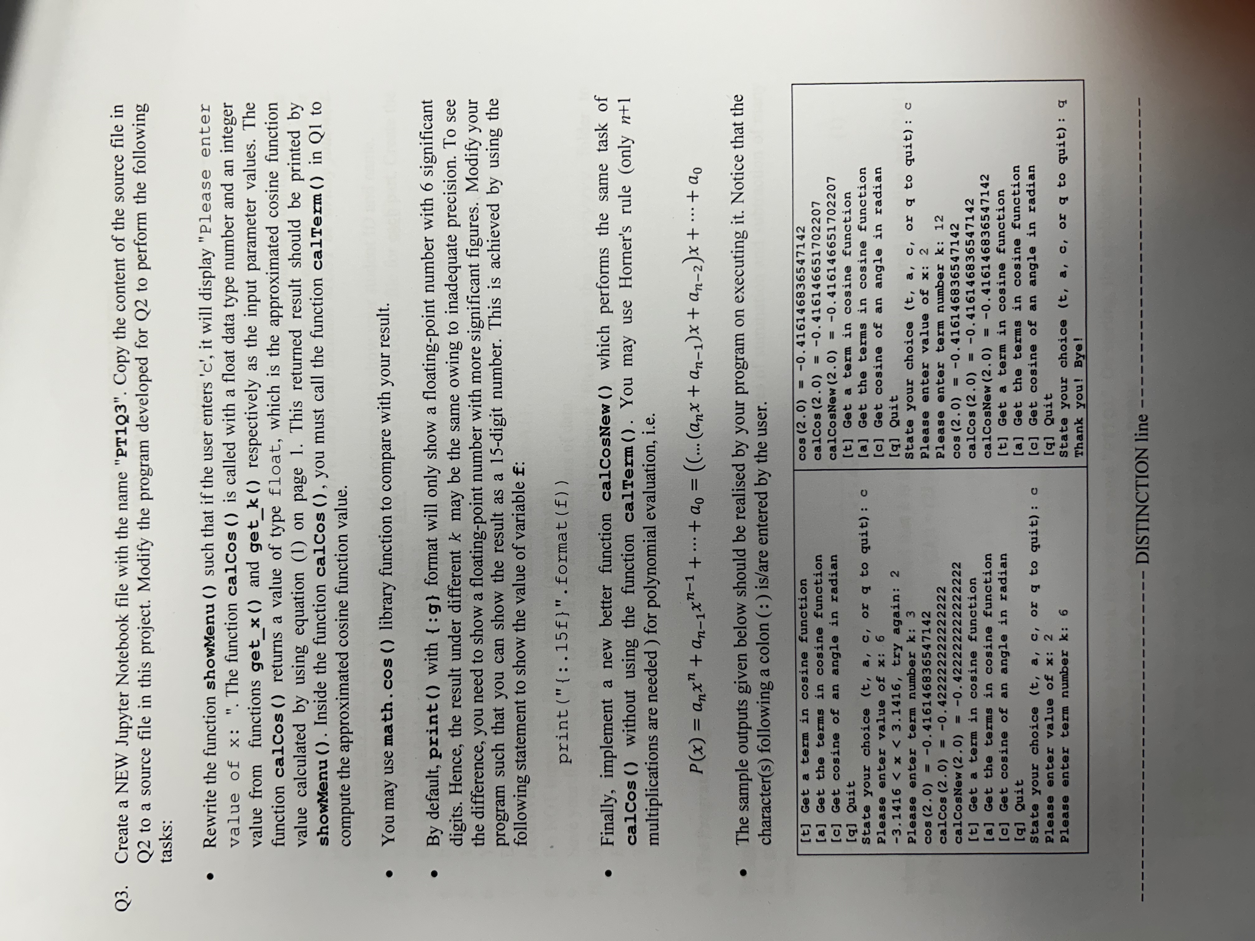 Q 3 . Create a NEW Jupyter Notebook file with the