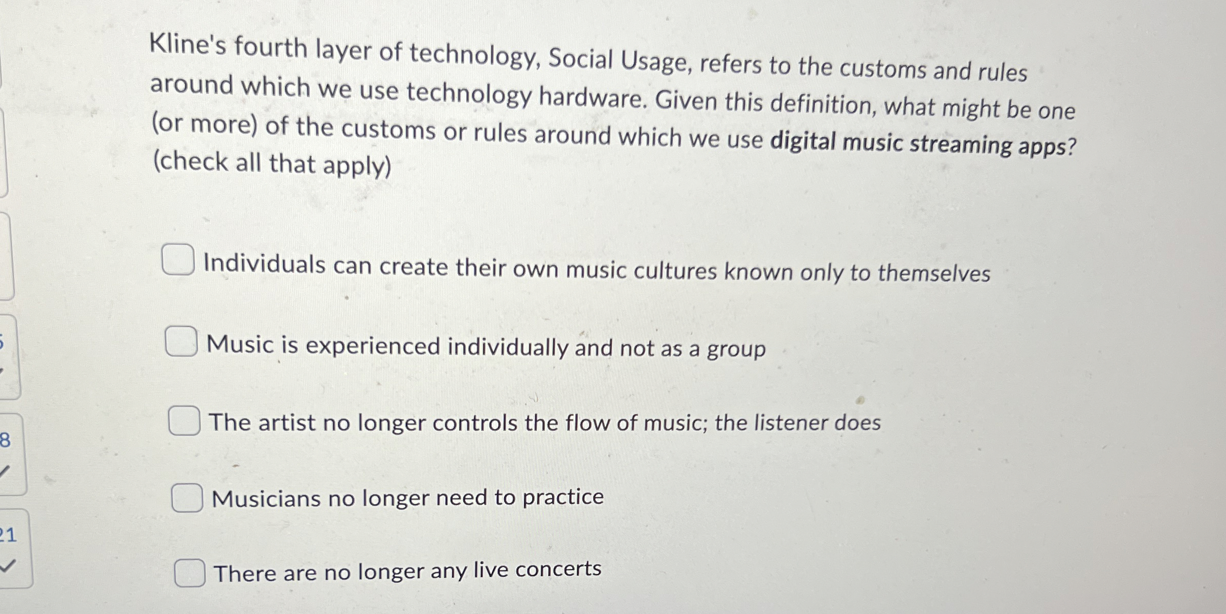 Kline's fourth layer of technology, Social Usage,