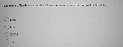 The piece of hardware to which all computers on a