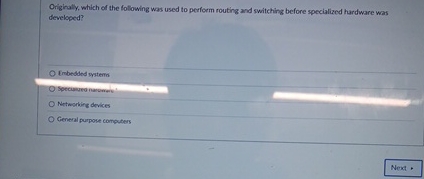 Originally, which of the following was used to