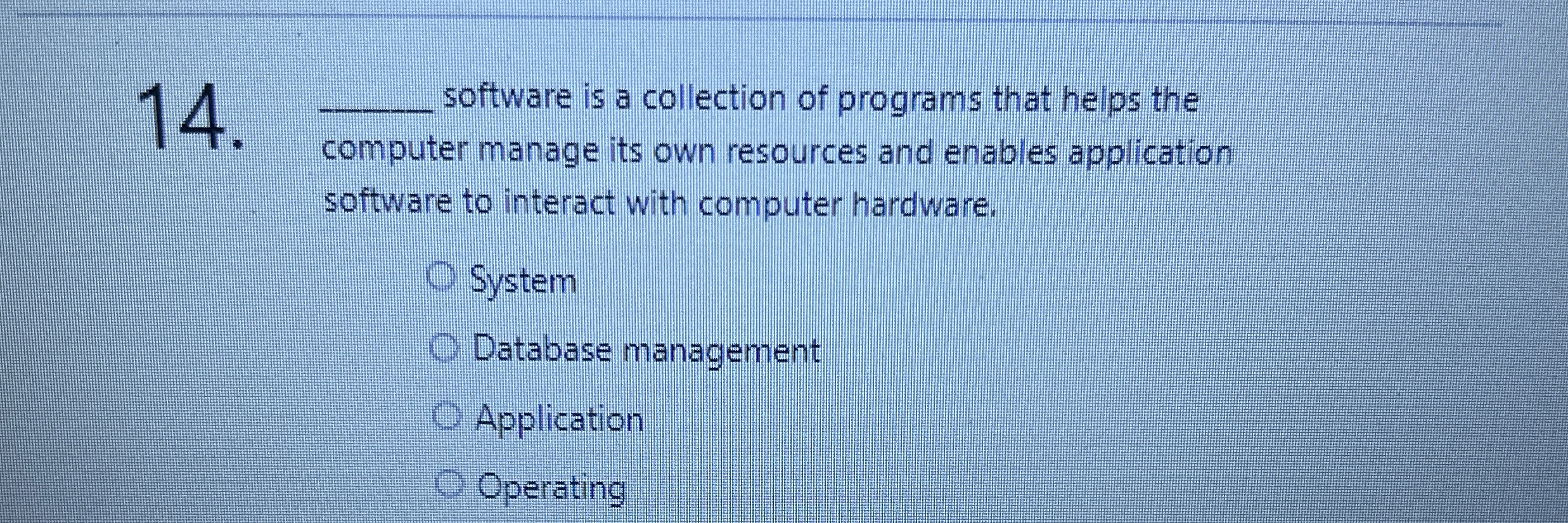 1 4 software is a collection of programs that