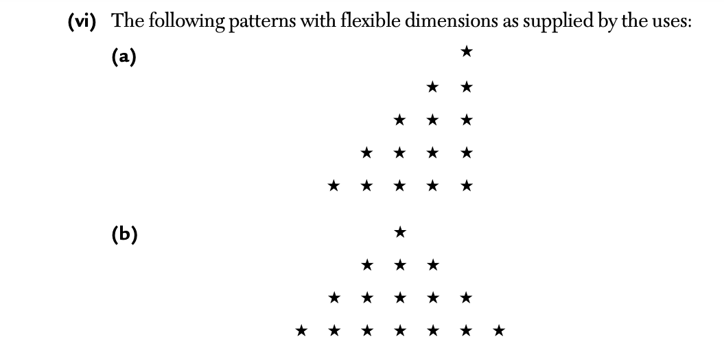 Create a flowchart for each ( vi ) The following