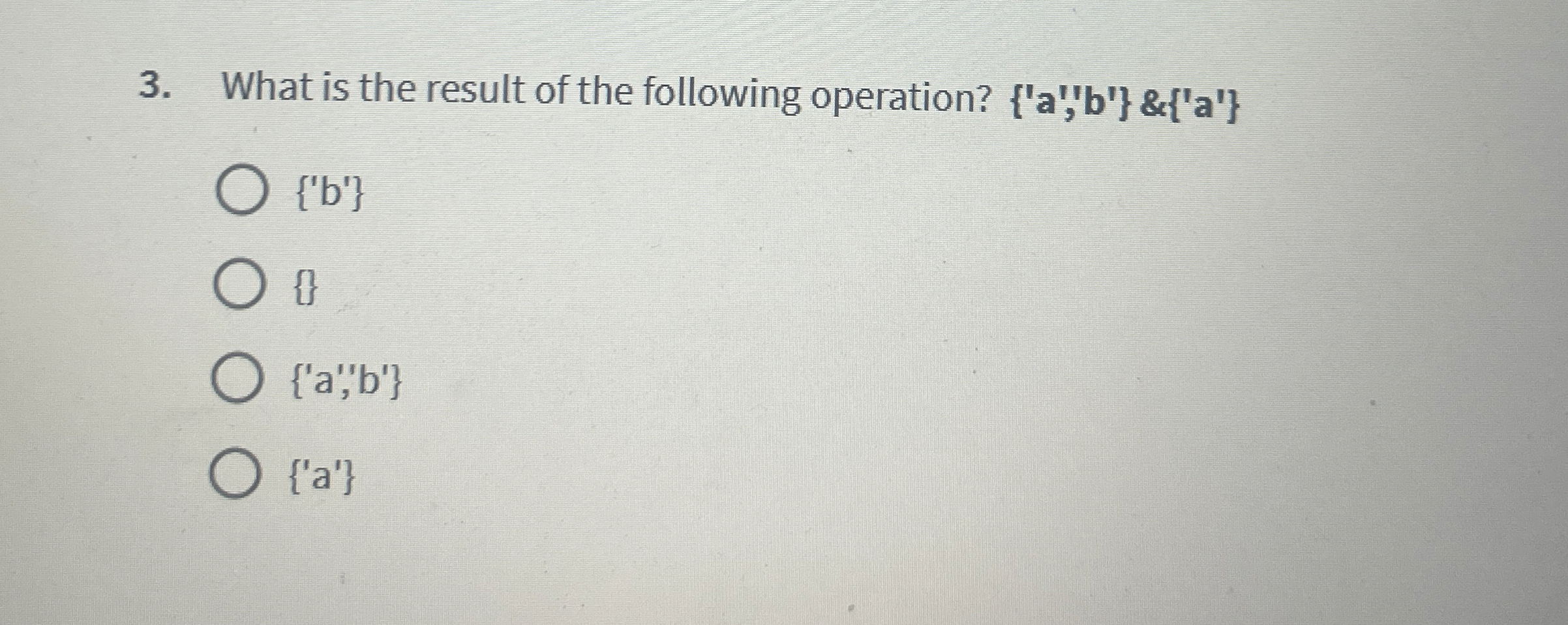What is the result of the following operation? {