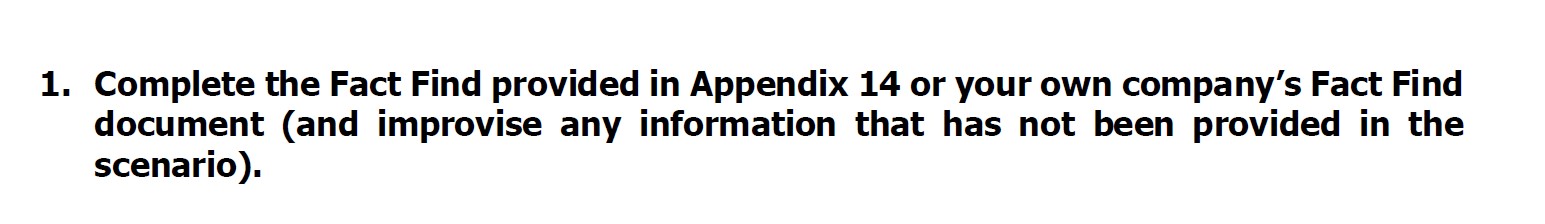 Fact Find Initial Interview: Time Date Location