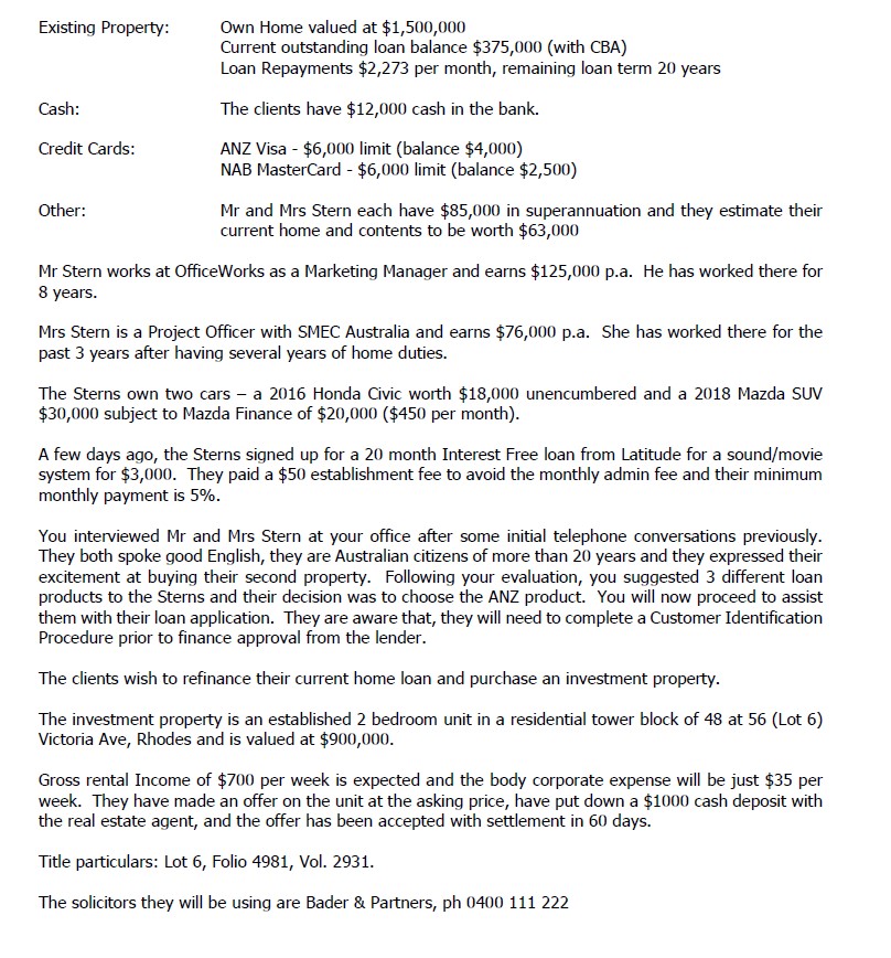 Fact Find Initial Interview: Time Date Location