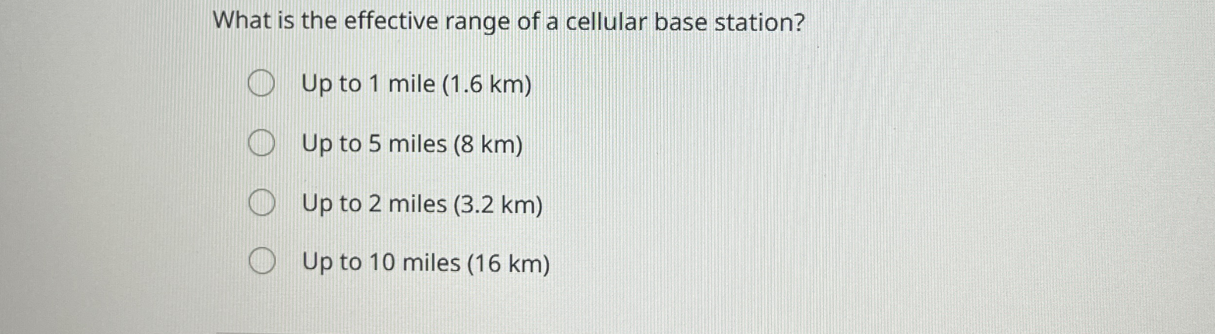 What is the effective range of a cellular base