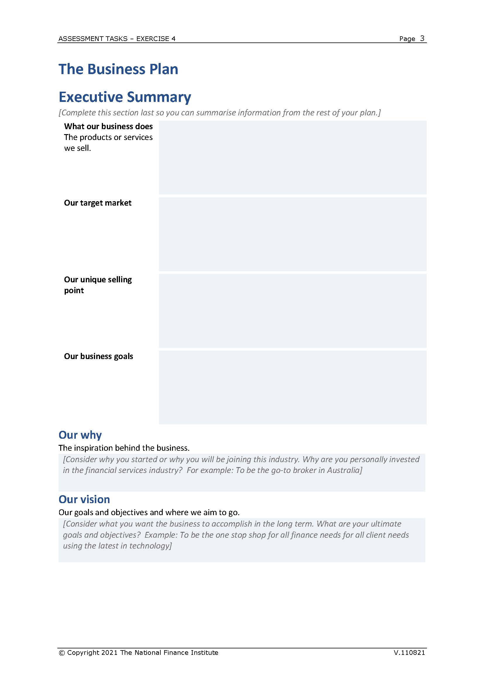 ASSESSMENT TASKS - EXERCISE 4 Page 8 Task 2