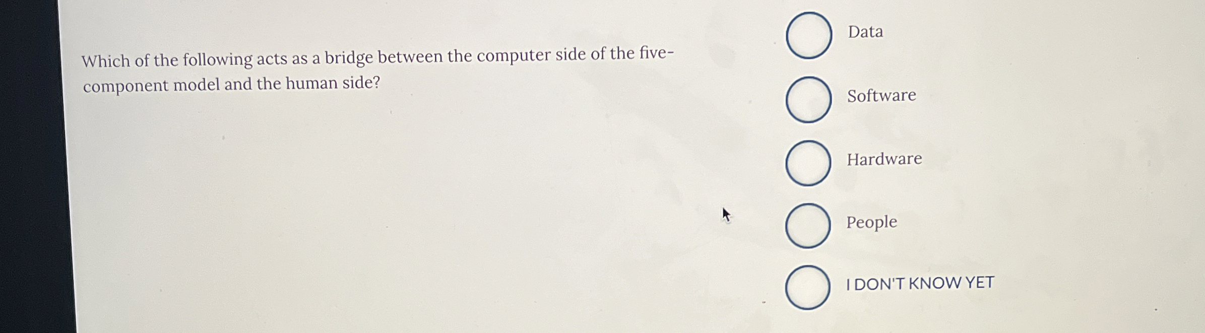 Which of the following acts as a bridge between