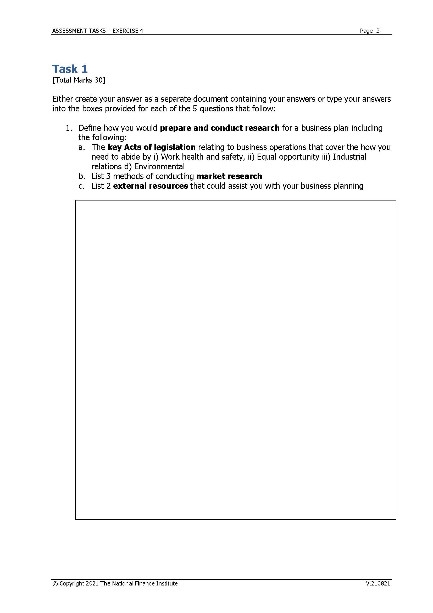 ASSESSMENT TASKS - EXERCISE 4 Page 2 EXERCISE 4