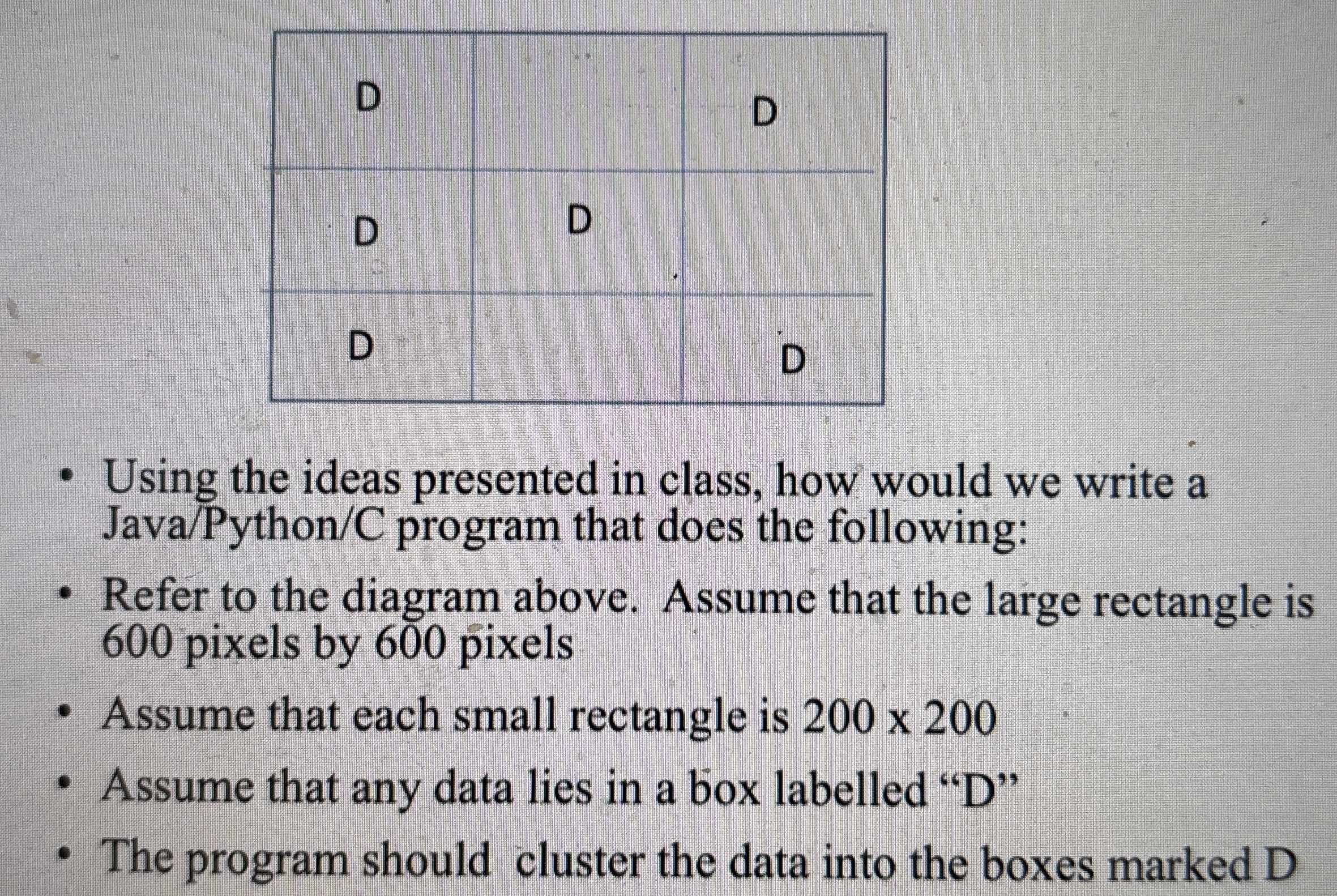 How to solve Using the ideas presented in class,