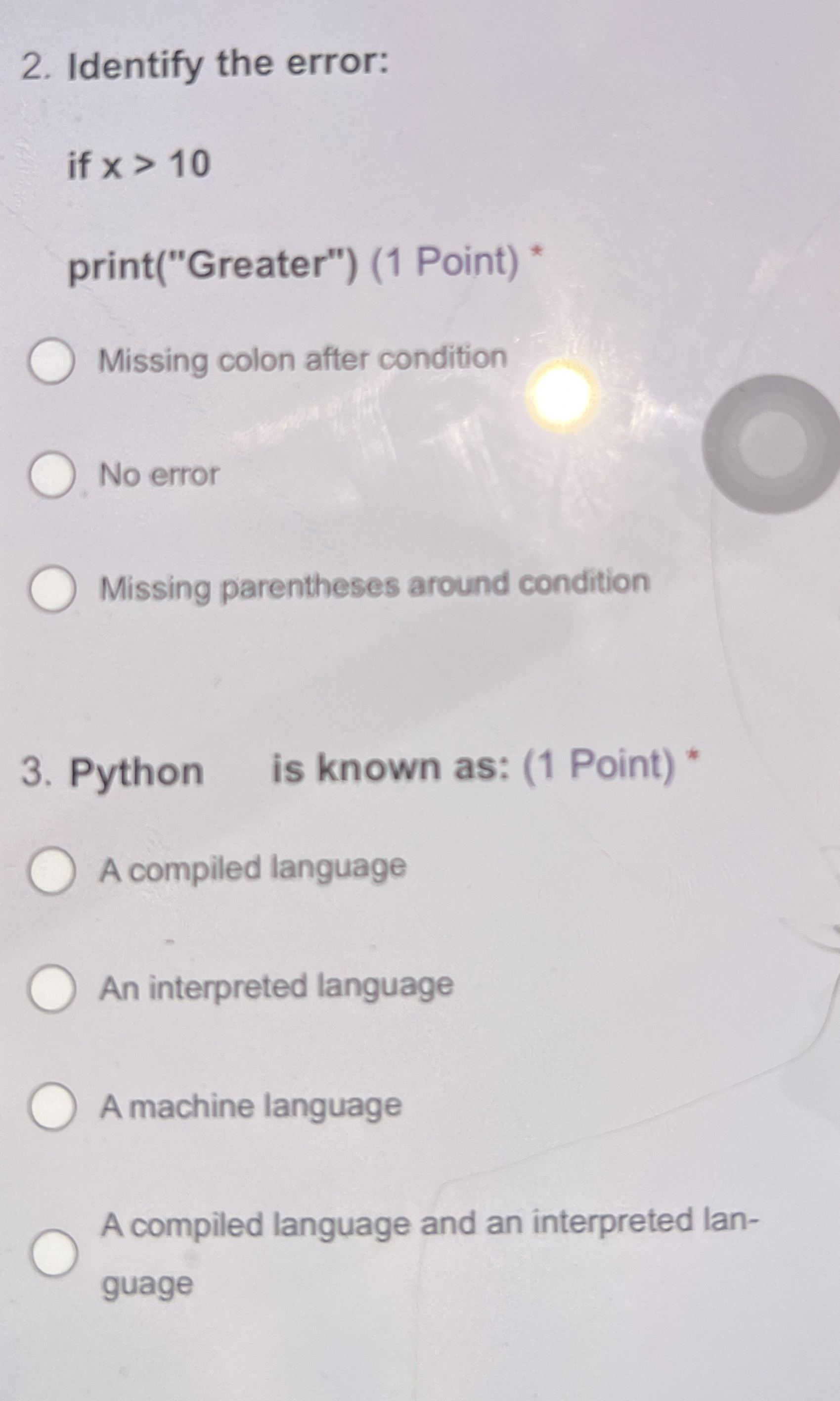 Identify the error: if x  style="width: 25%; display: block; margin-left: 0; margin-right: auto;"></a></div>                                                                                    </h2>
                                                                            </div>
                                </div>
                                                                <div class="related-question-statment col-md-12 col-lg-12">
                                    <div class="no-padding question-statement-complete-placement">
                                                                                <h2 class="small_h2">
                                            <a href="/study-help/questions/what-is-a-report-that-is-created-once-based-on-26324149"
                                               class="related-question-statement-styling">What is a report that is created once based on data that does not change? Dynamic report Static report</a><div class="questionHolder"><a href="/study-help/questions/what-is-a-report-that-is-created-once-based-on-26324149"><img src="https://dsd5zvtm8ll6.cloudfront.net/si.experts.images/questions/2025/01/67929305e1870_141679293051f6e2.jpg" alt="What is a report that is created once based on" class="sc-sj7gtn-1 fkZXya" style="width: 25%; display: block; margin-left: 0; margin-right: auto;"></a></div>                                                                                    </h2>
                                                                            </div>
                                </div>
                                                                <div class="related-question-statment col-md-12 col-lg-12">
                                    <div class="no-padding question-statement-complete-placement">
                                                                                <h2 class="small_h2">
                                            <a href="/study-help/questions/write-a-select-statement-that-returns-these-columns-from-the-26324151"
                                               class="related-question-statement-styling">Write a SELECT statement that returns these columns from the Shipments table: A column that uses the CONVERT function to return the Shipment _ Order _ Date column as date only. A column that uses the CONVERT function to return the Shipment _ Order _ Date column with 2 - digit hours, minutes, and seconds on a 2 4 - hour clock. Use leading zeros for</a><div class="questionHolder"><a href="/study-help/questions/write-a-select-statement-that-returns-these-columns-from-the-26324151"><img src="https://dsd5zvtm8ll6.cloudfront.net/si.experts.images/questions/2025/01/679293070c100_142679293062d3b7.jpg" alt="Write a SELECT statement that returns these" class="sc-sj7gtn-1 fkZXya" style="width: 25%; display: block; margin-left: 0; margin-right: auto;"></a></div>                                                                                    </h2>
                                                                            </div>
                                </div>
                                                                <div class="related-question-statment col-md-12 col-lg-12">
                                    <div class="no-padding question-statement-complete-placement">
                                                                                <h2 class="small_h2">
                                            <a href="/study-help/questions/list-and-briefly-explain-three-key-factors-that-contribute-to-26324152"
                                               class="related-question-statement-styling">List and briefly explain three key factors that contribute to the usability of forms and reports in system design.</a>                                                                                    </h2>
                                                                            </div>
                                </div>
                                                                <div class="related-question-statment col-md-12 col-lg-12">
                                    <div class="no-padding question-statement-complete-placement">
                                                                                <h2 class="small_h2">
                                            <a href="/study-help/questions/question-2-fiad-a-permutation-matrix-p-and-an-lut-26324153"
                                               class="related-question-statement-styling">Question 2 Fiad a permutation matrix P and an LUt factorization of P A if A is: Coanpute it bo hasd, shoming, all the steps and serify it with an LU implementation already available in Python. A = [ 0 0 2 0 - 1 4 3 5 1 ]</a><div class="questionHolder"><a href="/study-help/questions/question-2-fiad-a-permutation-matrix-p-and-an-lut-26324153"><img src="https://dsd5zvtm8ll6.cloudfront.net/si.experts.images/questions/2025/01/679293079cd0c_14367929307441f9.jpg" alt="Question 2 Fiad a permutation matrix P and an LUt" class="sc-sj7gtn-1 fkZXya" style="width: 25%; display: block; margin-left: 0; margin-right: auto;"></a></div>                                                                                    </h2>
                                                                            </div>
                                </div>
                                                                <div class="related-question-statment col-md-12 col-lg-12">
                                    <div class="no-padding question-statement-complete-placement">
                                                                                <h2 class="small_h2">
                                            <a href="/study-help/questions/which-app-can-identify-almost-anything-you-take-a-photo-26324154"
                                               class="related-question-statement-styling">Which app can identify almost anything you take a photo of , from a piece of art to the barcode on a product? Instagram HoloLens Amazon Snapchat</a>                                                                                    </h2>
                                                                            </div>
                                </div>
                                                                <div class="related-question-statment col-md-12 col-lg-12">
                                    <div class="no-padding question-statement-complete-placement">
                                                                                <h2 class="small_h2">
                                            <a href="/study-help/questions/how-does-access-indicate-that-a-filter-has-been-applied-26324155"
                                               class="related-question-statement-styling">how does access indicate that a filter has been applied to a specific column? ! ) an arrow is displayed in the field name 2 ) the data is in italics 3 ) a funnel is displayed in the field name 4 ) the column header is bolded</a>                                                                                    </h2>
                                                                            </div>
                                </div>
                                                                <div class="related-question-statment col-md-12 col-lg-12">
                                    <div class="no-padding question-statement-complete-placement">
                                                                                <h2 class="small_h2">
                                            <a href="/study-help/questions/working-on-vivado-tasked-to-write-a-testbench-for-my-26324156"
                                               class="related-question-statement-styling">working on vivado, tasked to write a testbench for my 2 - 1 MUX but the compiler keeps saying my syntax is bad on line 6 by 