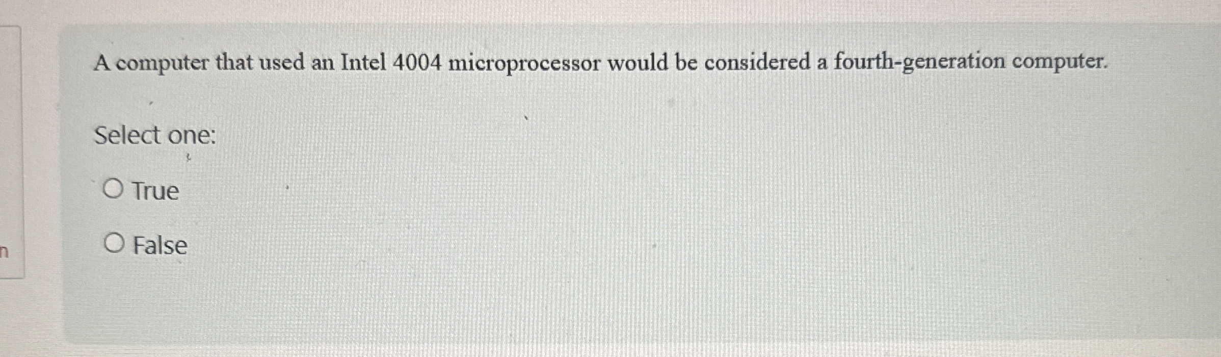 A computer that used an Intel 4 0 0 4