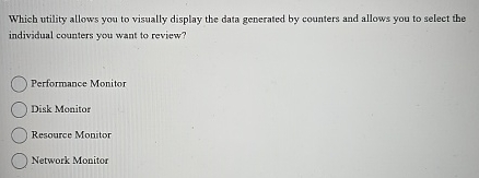 Which utility allows you to visually display the