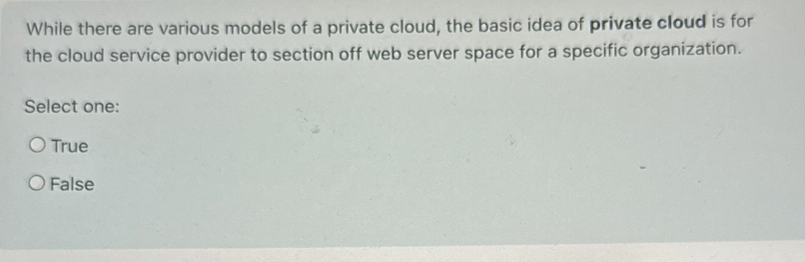 While there are various models of a private