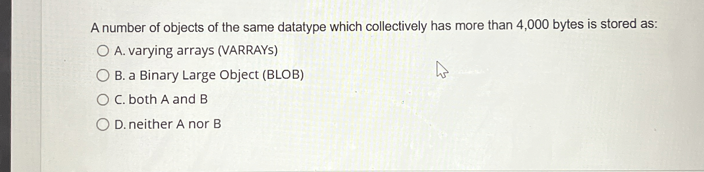 A number of objects of the same datatype which