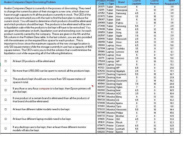 How to solve this on excel, show all the steps