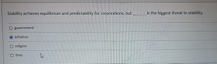 Stability achieves equilibrium and predictability