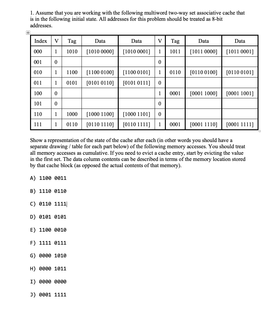 1 . Assume that you are working with the