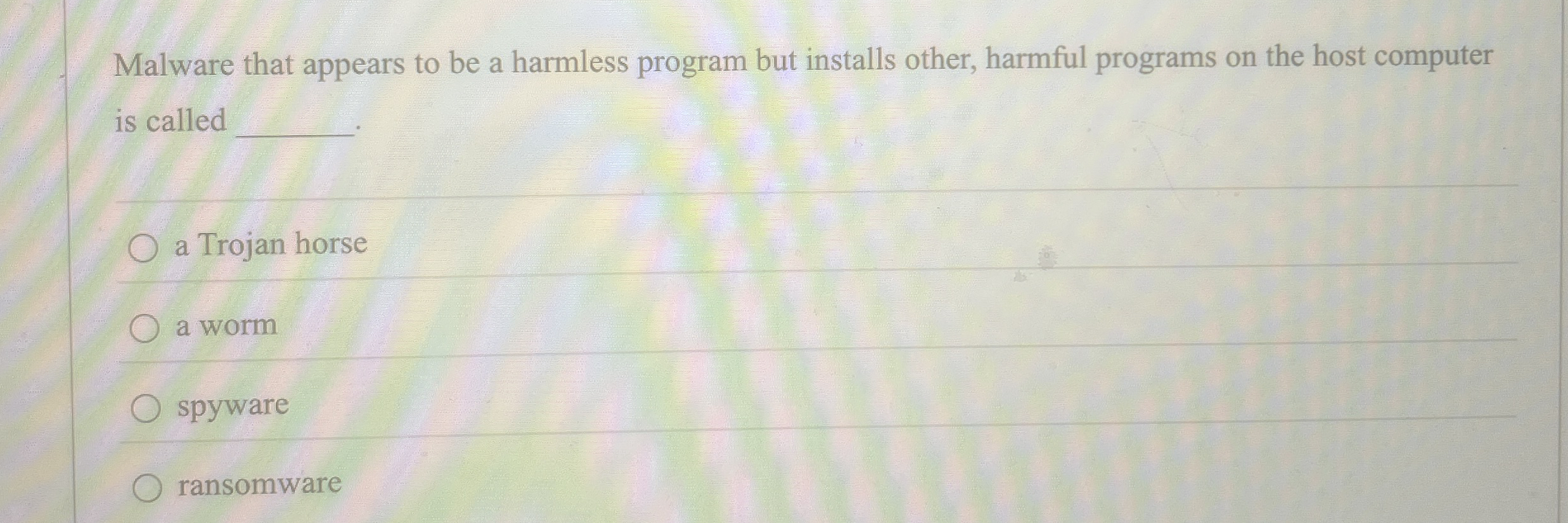 Malware that appears to be a harmless program but
