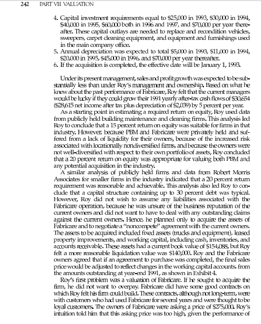 CASE 36 FABRICARE, INC. VALUATION In early 1986,