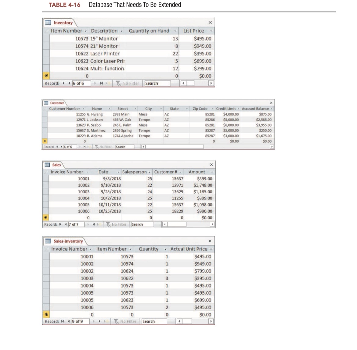 4 . 7 You want to extend the schema shown in