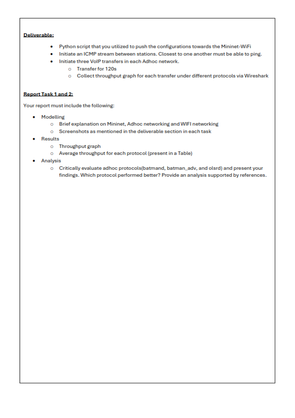 Deliverable: - Python script that you utilized to