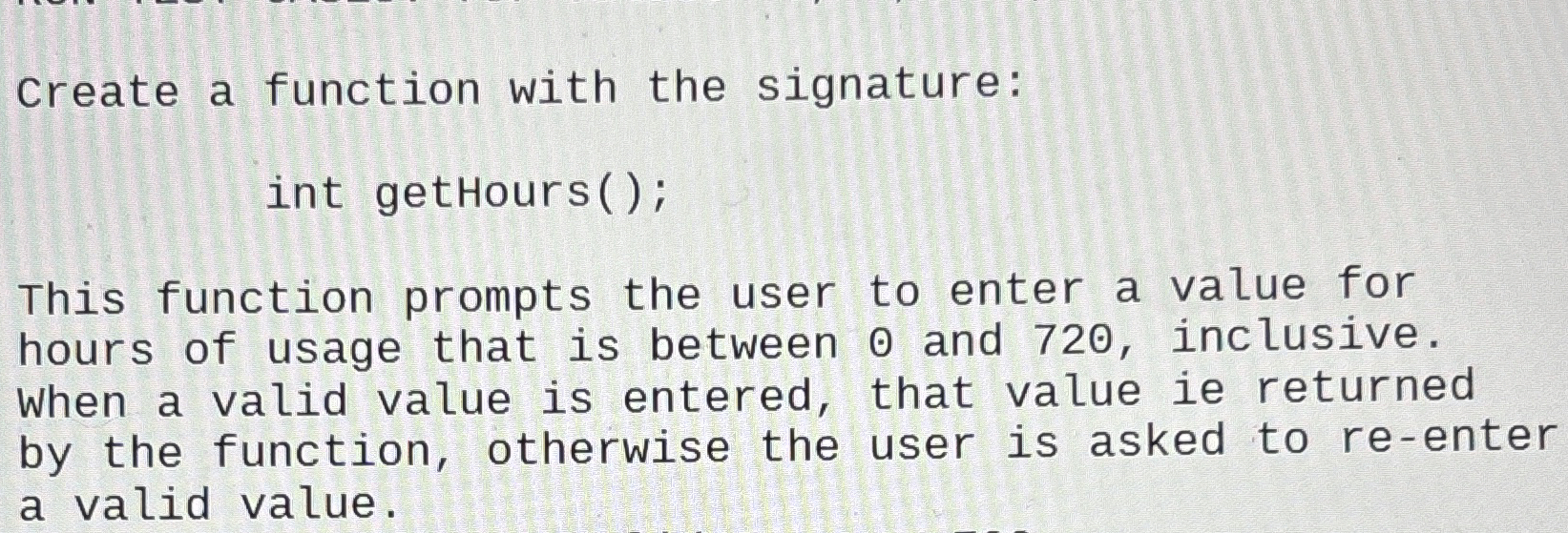 create a C + + function with the signature: int