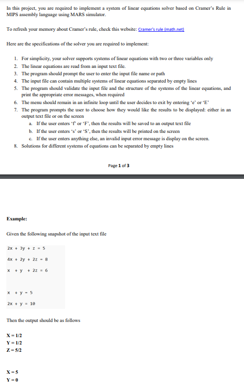 In this project, you are required to implement a