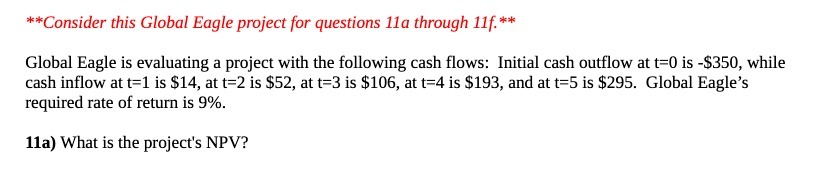 \"Consider this Global Eagle project for