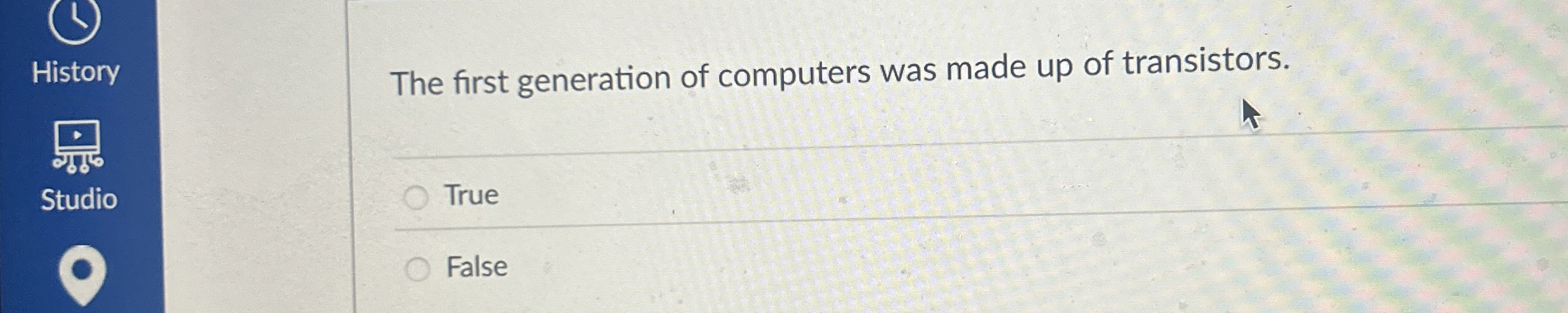 The first generation of computers was made up of