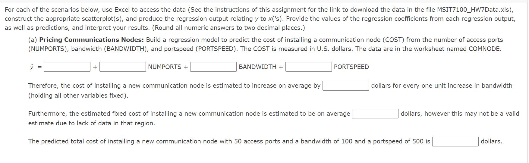 Please see the data used after the question below
