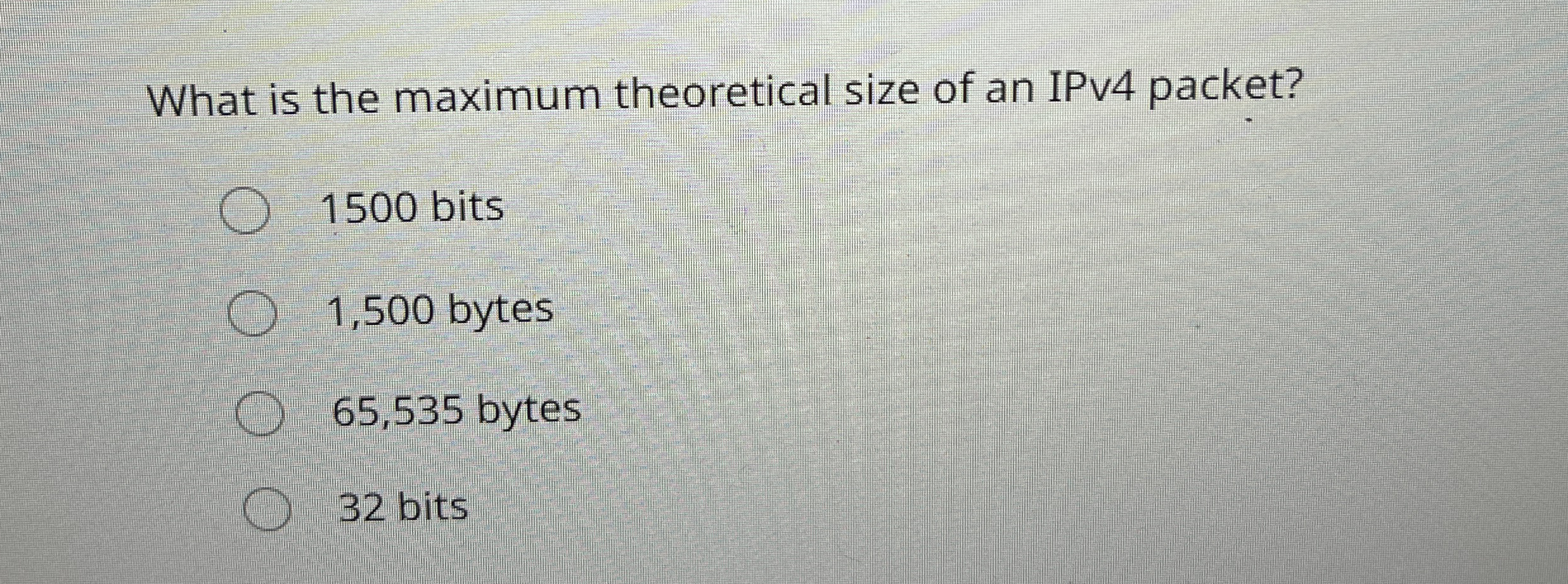 What is the maximum theoretical size of an IPv 4