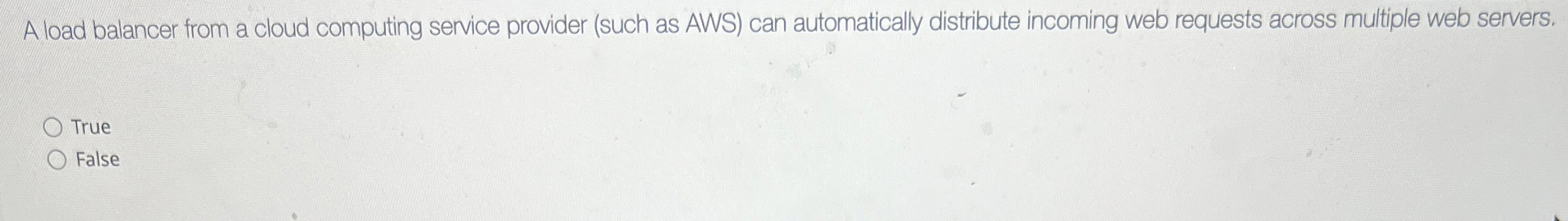 A load balancer from a cloud computing service
