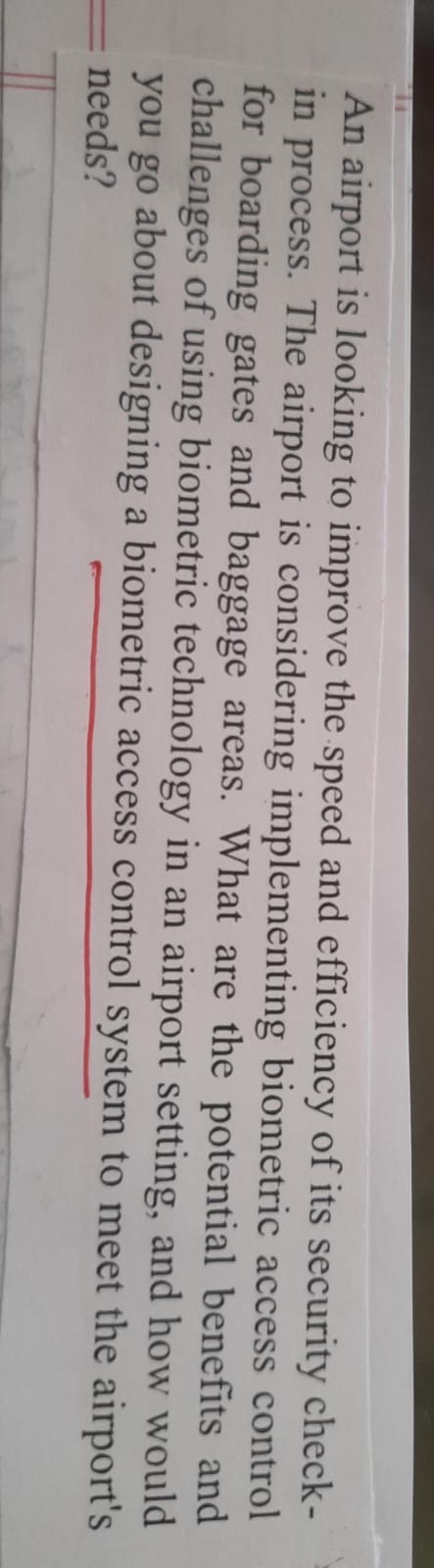 An airport is looking to improve the speed and