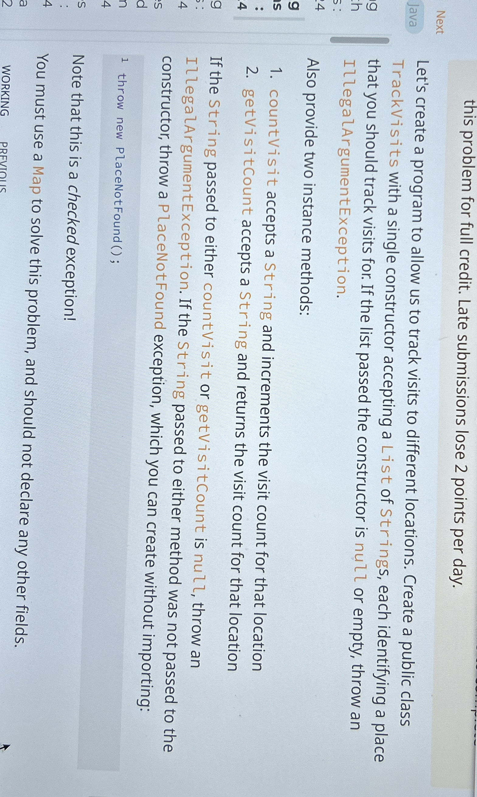 this problem for full credit. Late submissions