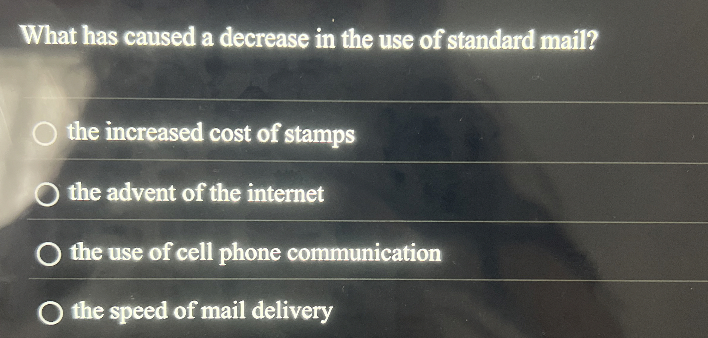 What has caused a decrease in the use of standard
