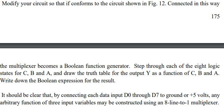 Modify your circuit so that if conforms to the