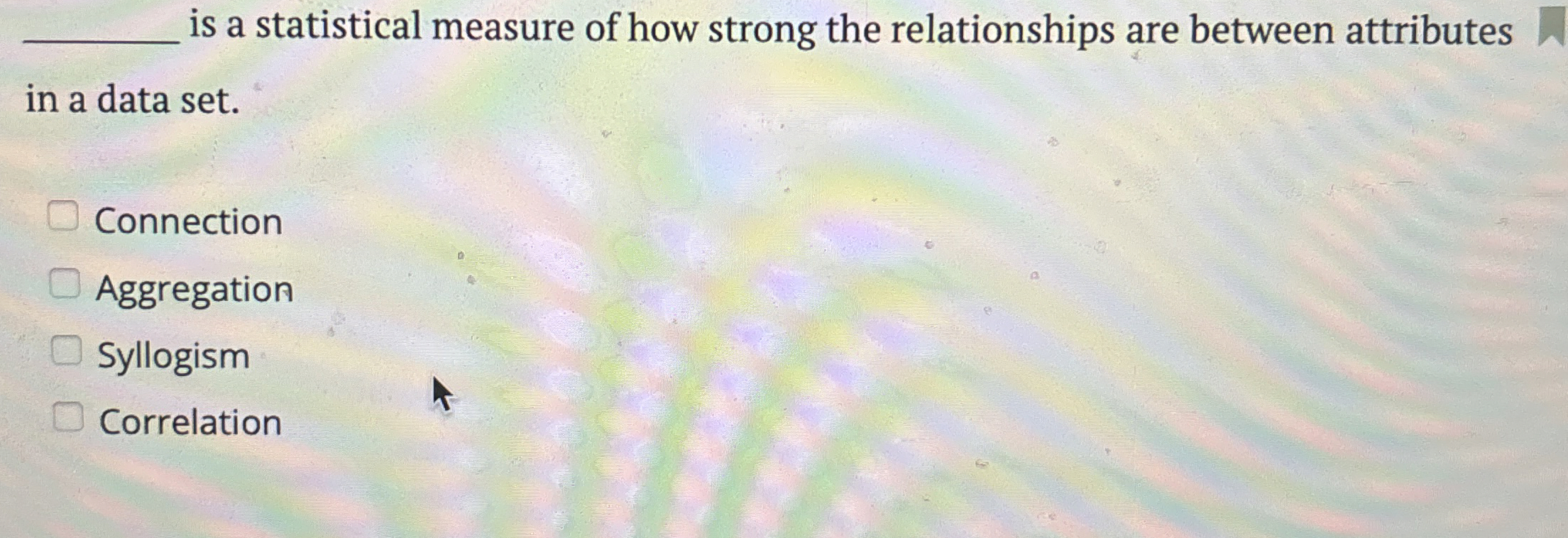 is a statistical measure of how strong the