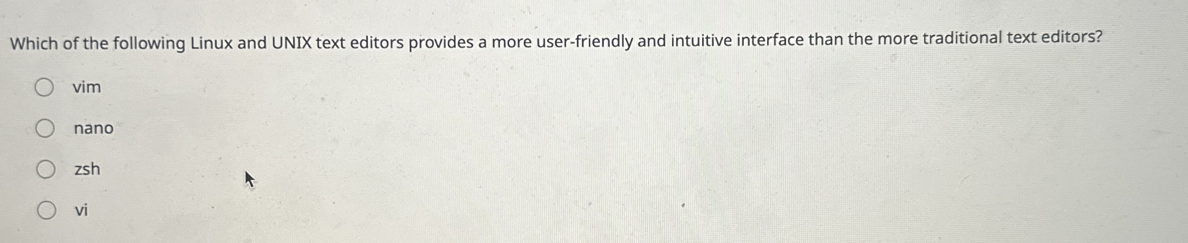 Which of the following Linux and UNIX text