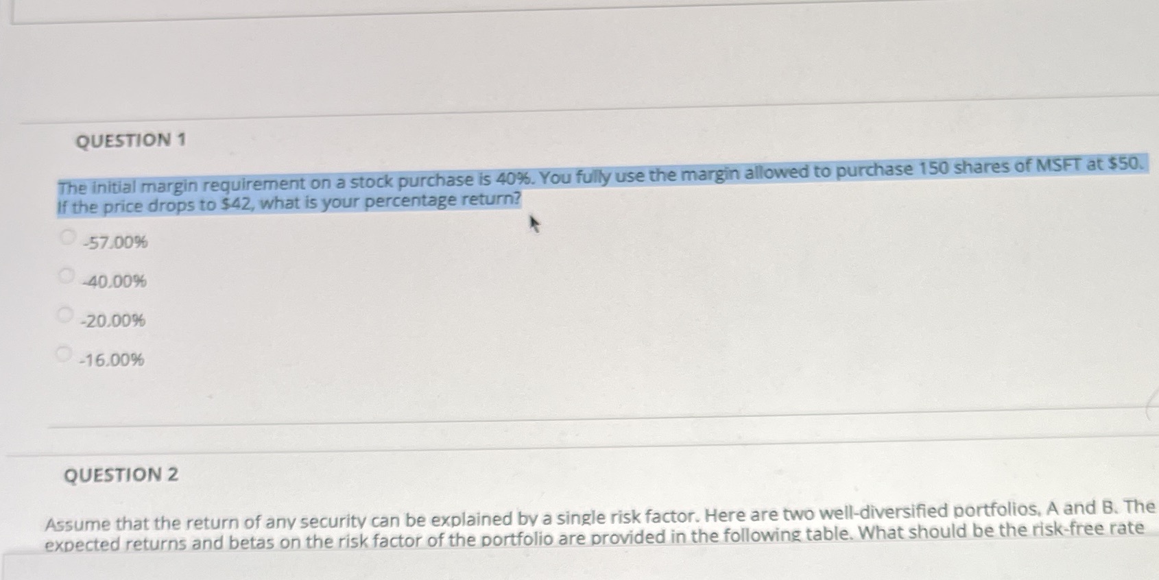 I need help with this question QUESTION 1 The