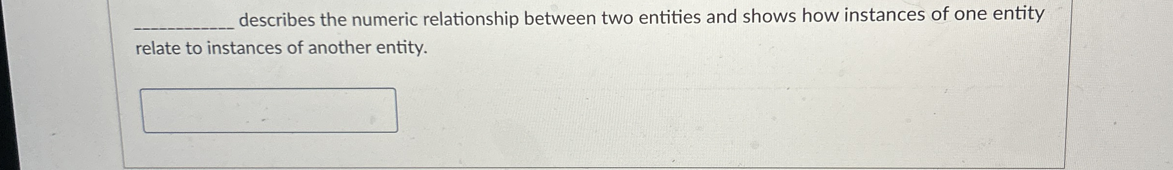 q , describes the numeric relationship between