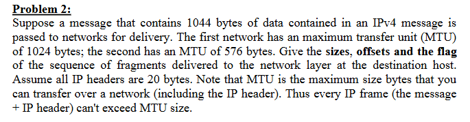 Problem 2 : Suppose a message that contains 1 0 4