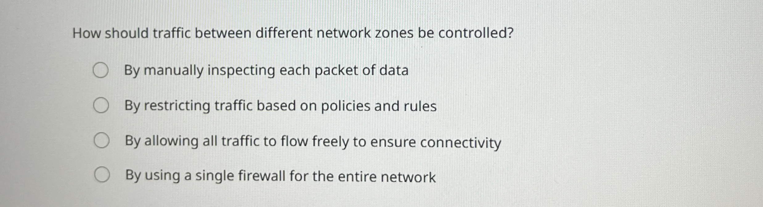 How should traffic between different network