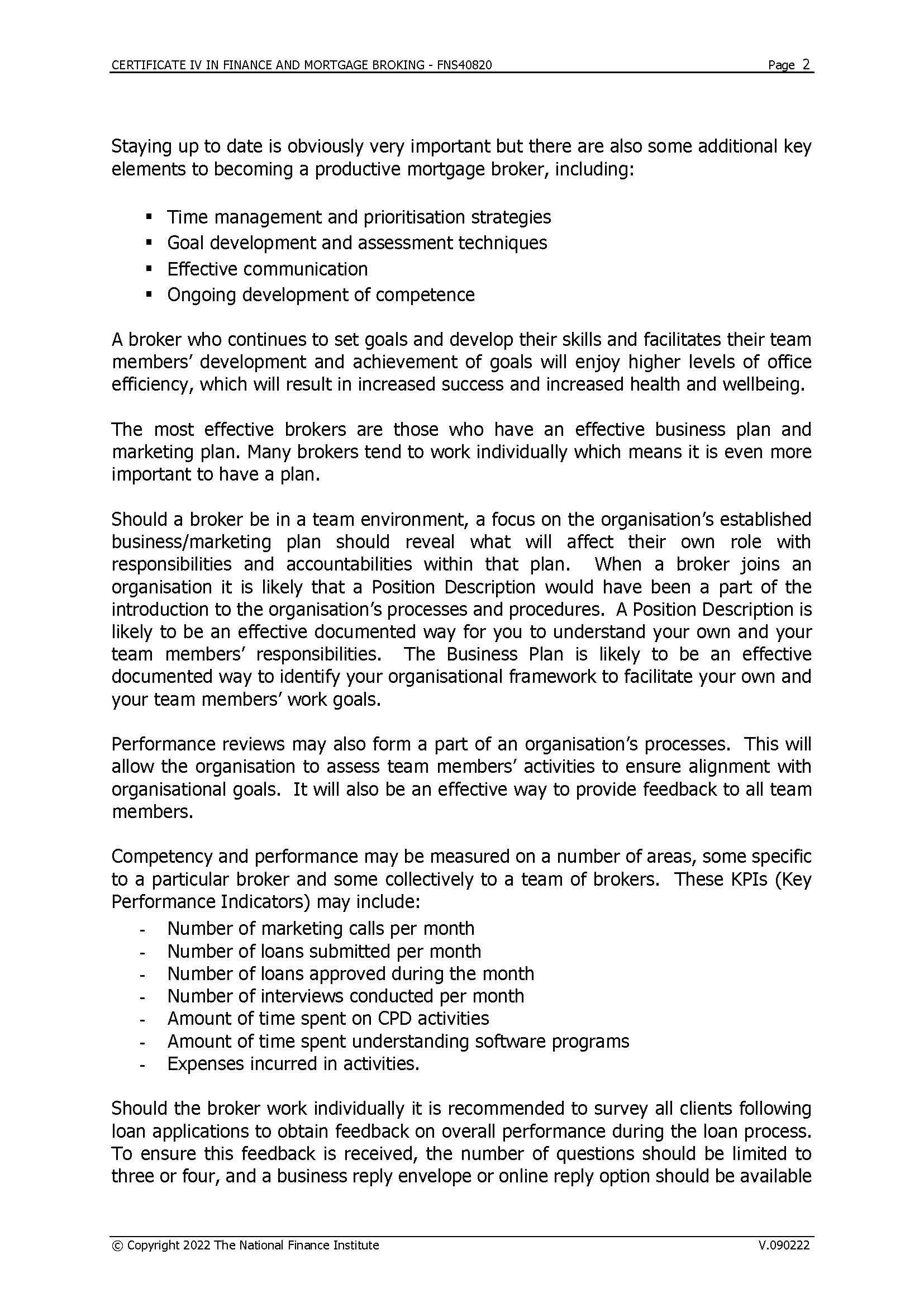 CERTIFICATE IV IN FINANCE AND MORTGAGE BROKING -