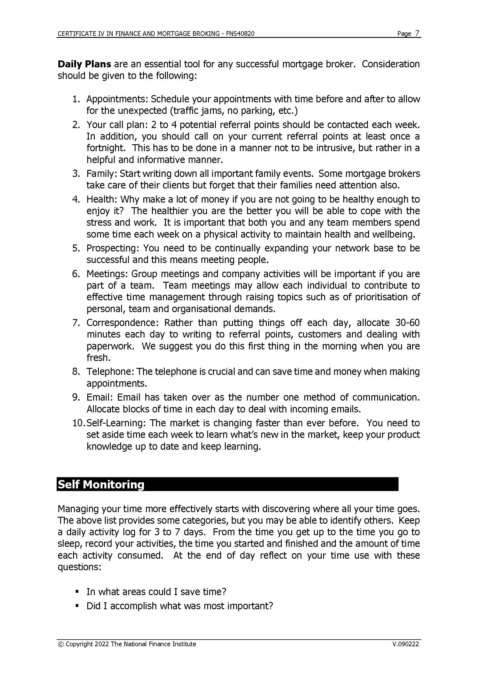 CERTIFICATE IV IN FINANCE AND MORTGAGE BROKING -