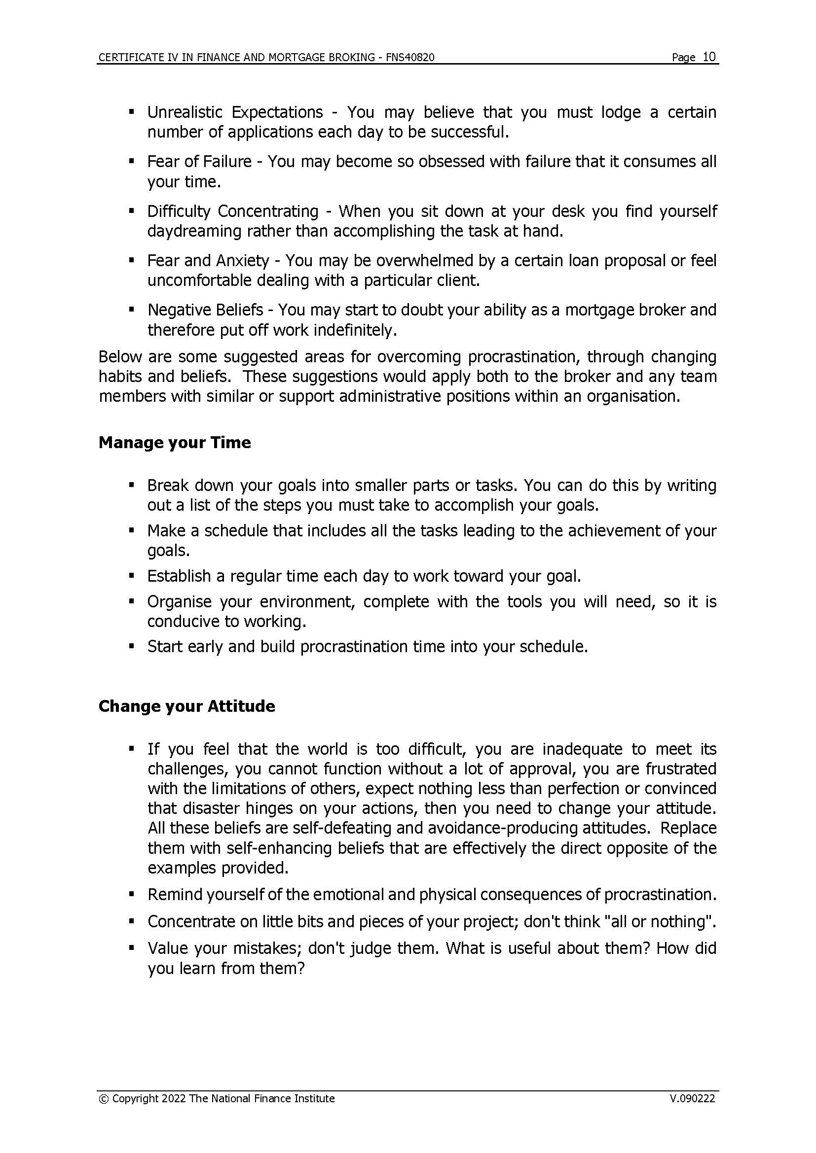 CERTIFICATE IV IN FINANCE AND MORTGAGE BROKING -