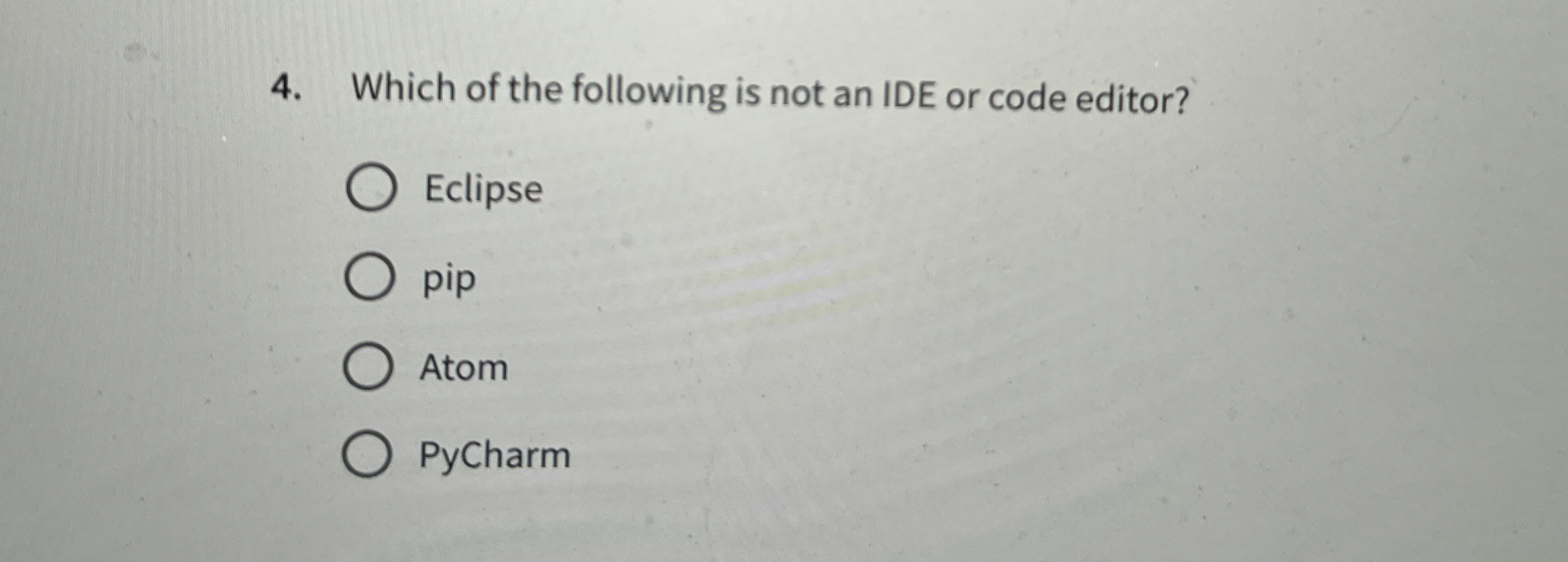 Which of the following is not an IDE or code