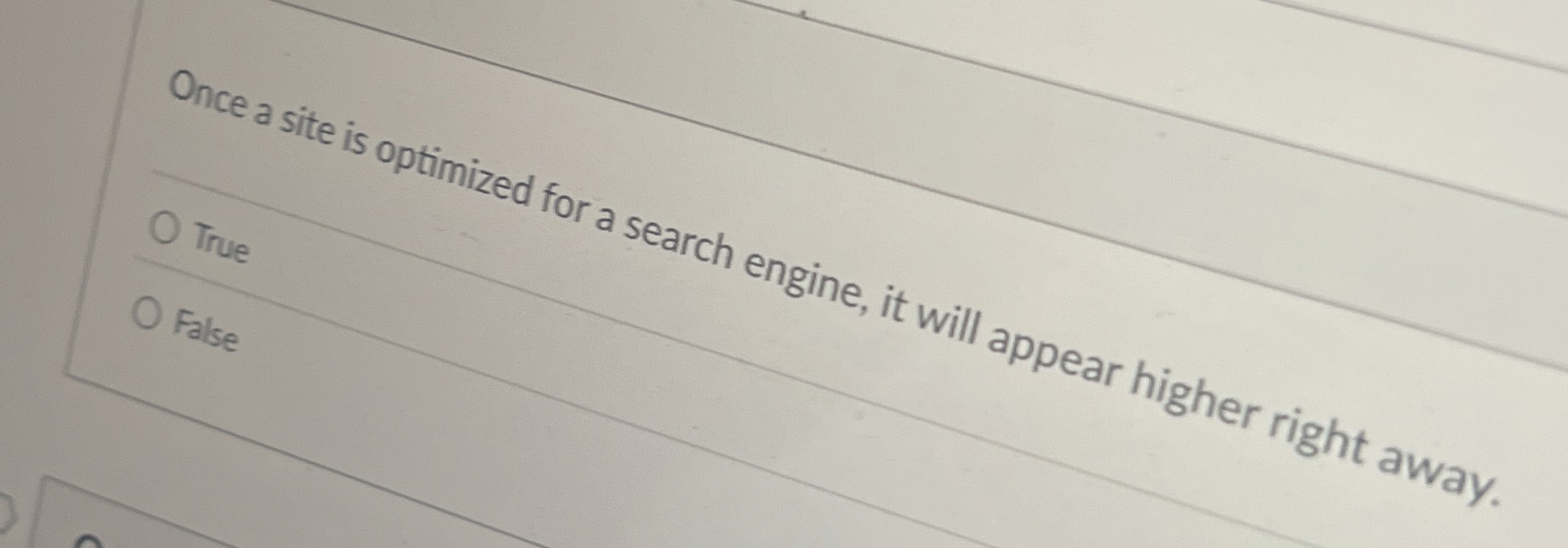 Once a site is optimized for a search engine, it