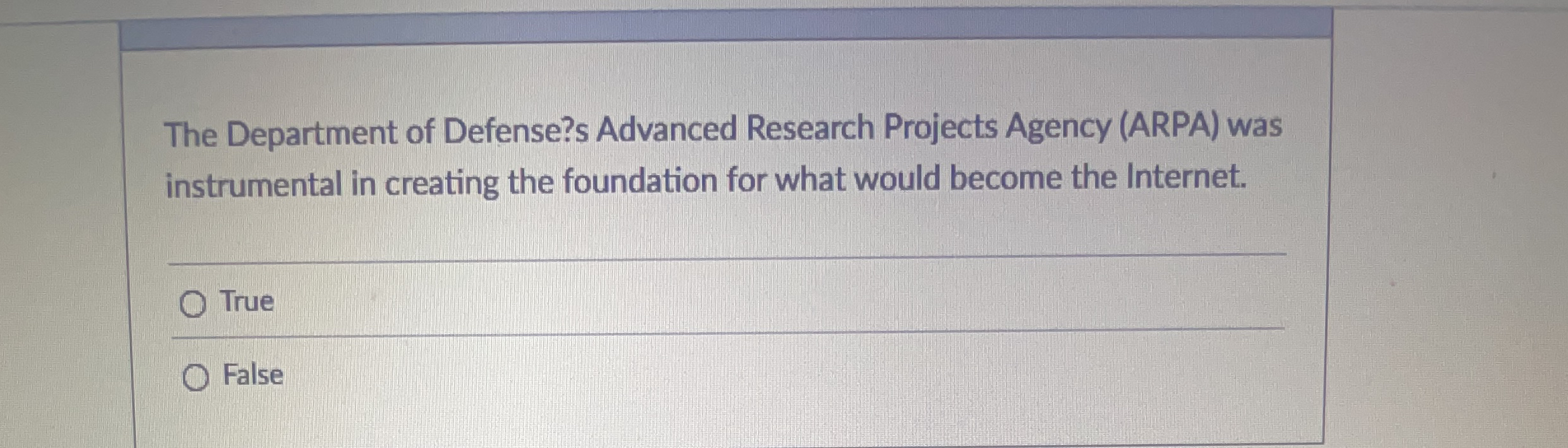 The Department of Defense?s Advanced Research