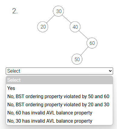 2 . Select Select Yes No , BST ordering property